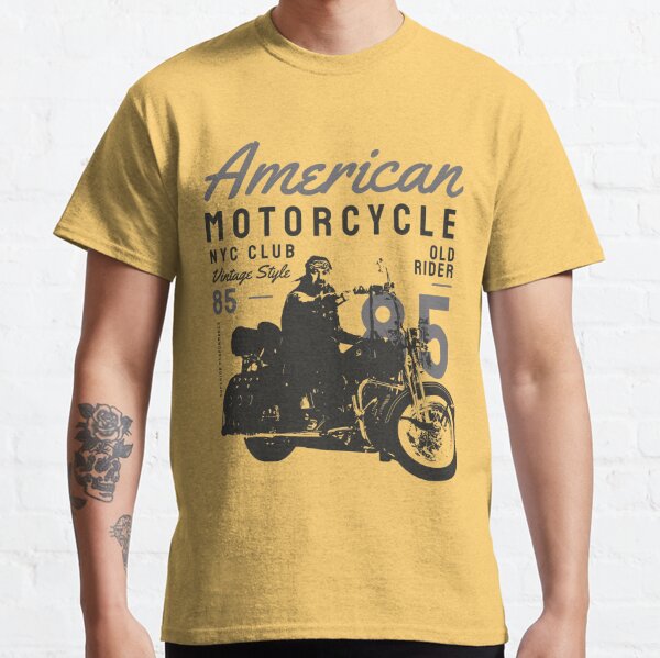 Retro Motorcycle Men's T-shirt Vintage Style Graphic Tee