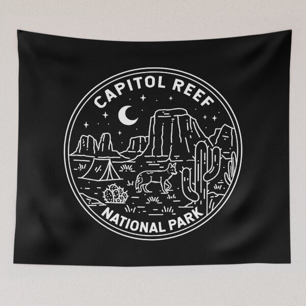 Item preview, Capitol Reef National Park Utah Monoline designed and sold by KrisSidDesigns.