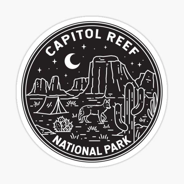 Item preview, Capitol Reef National Park Utah Monoline designed and sold by KrisSidDesigns.