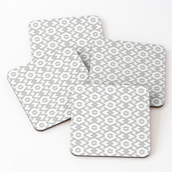 Item preview, Gray and White Art Deco Geometric Shape Pattern Coordinates w/ 2022 Popular Color Behr Lunar Surface N460-3 designed and sold by ColorOfTheYears.