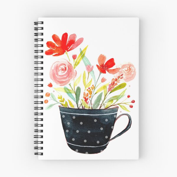 Item preview, Watercolor loose flowers in a cup designed and sold by Ale  Paredes.