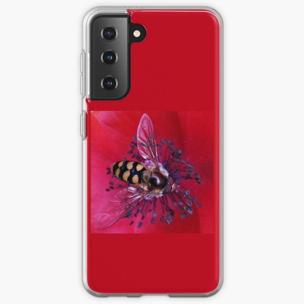 Hoverfly on a Poppy. Samsung Galaxy Soft Case