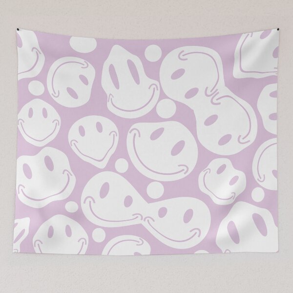 Item preview, pastel purple liquid smiley faces designed and sold by Northendesigns.