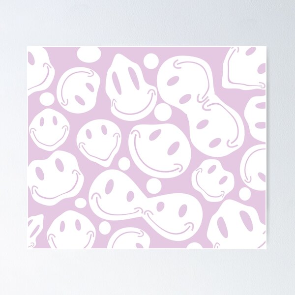 Item preview, pastel purple liquid smiley faces designed and sold by Northendesigns.