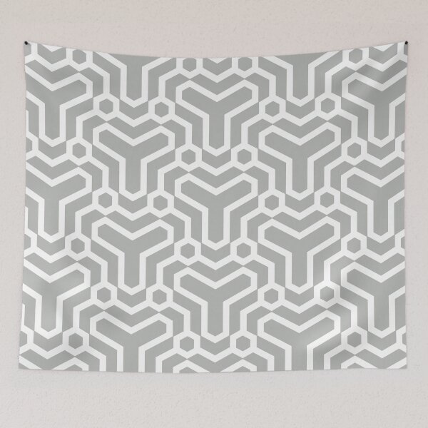 Item preview, Gray and White Minimal Line Art Pattern 5 Shapes Coordinates w/ 2022 Popular Color Behr Lunar Surface N460-3 designed and sold by ColorOfTheYears.