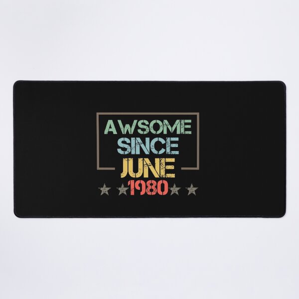 Item preview, Awesome Since June 1980,Birthday Gift Idea,Mother's Day,Father's Day,Girlfriend,Boyfriend,Old 1980,Retro Vintage illustration and Design. designed and sold by Simo-One.