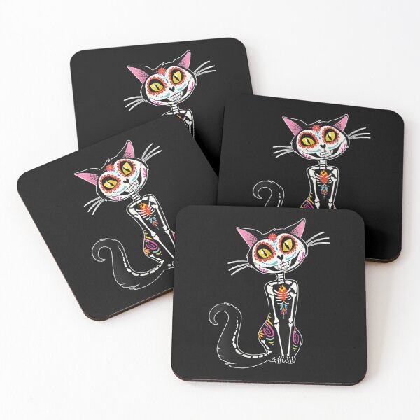 Item preview, Cat Sugar Skull Dia de Los Muertos designed and sold by JImmieMGregor.