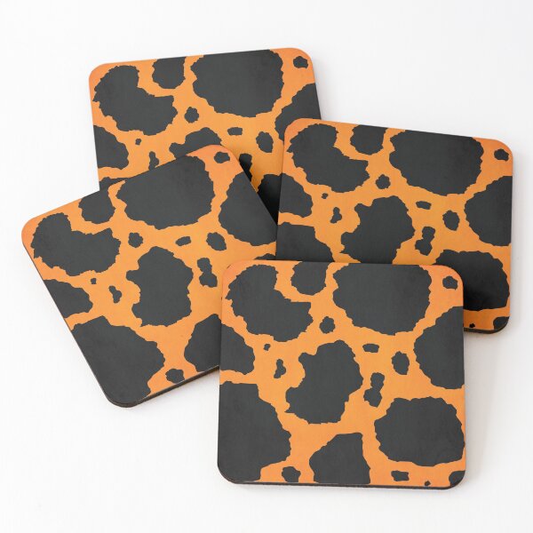 Item preview, Black and orange cow print designed and sold by BLMcreations.
