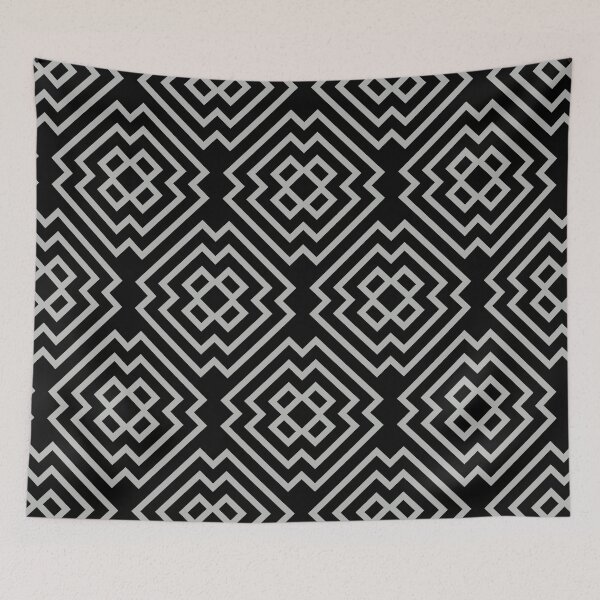 Item preview, Gray and Black Ornamental Shape Pattern 6 Coordinates w/ 2022 Popular Color Behr Lunar Surface N460-3 designed and sold by ColorOfTheYears.