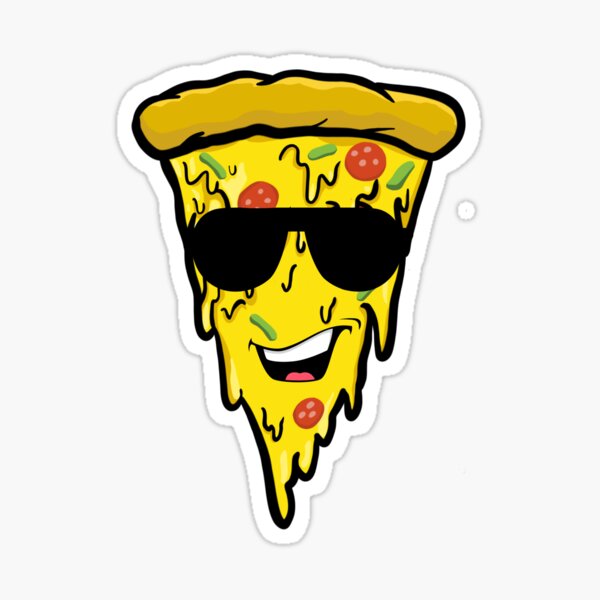 I Love Pizza Funny Pizza Lover Halloween Sticker
