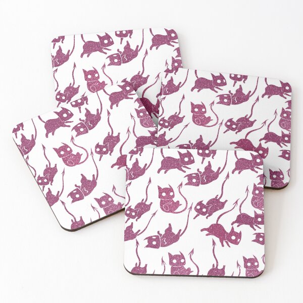 Item preview, Cat Halloween glitter pink pattern designed and sold by Con Inspo.
