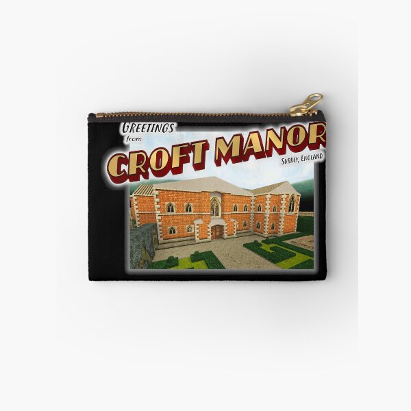 Item preview, Tomb Raider Inspired 'Greetings from Croft Manor' Vintage / Retro Postcard Weathered Design designed and sold by Mercy Apparel.