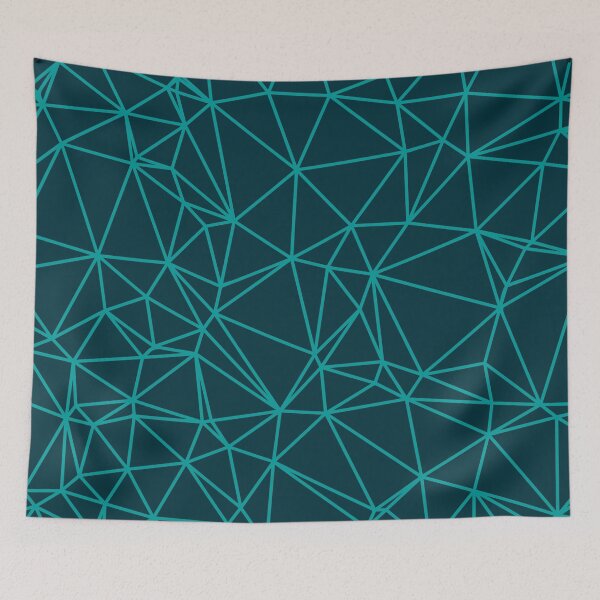 Item preview, Dark Teal Blue - Abstract Geometric Crystal  designed and sold by thelustrous.