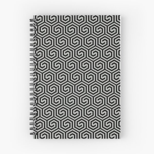 Item preview, Gray and Black Spiral Tessellation Pattern Coordinates w/ 2022 Popular Color Behr Lunar Surface N460-3 designed and sold by ColorOfTheYears.