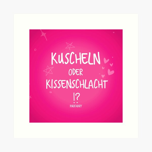 Artikel-Vorschau von Kuscheln oder Kissenschlacht !?, designt und verkauft von KnochiART.