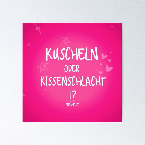 Artikel-Vorschau von Kuscheln oder Kissenschlacht !?, designt und verkauft von KnochiART.