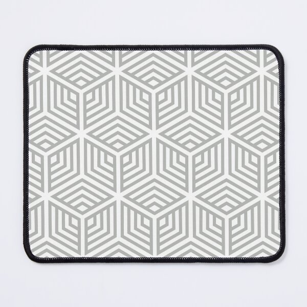Item preview, Gray and White Striped Cube Geometric Pattern Coordinates w/ 2022 Popular Color Behr Lunar Surface N460-3 designed and sold by ColorOfTheYears.