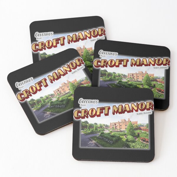 Item preview, Tomb Raider Inspired 'Greetings from Croft Manor' Vintage / Retro Postcard Weathered Design designed and sold by Mercy Apparel.