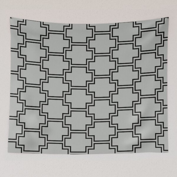 Item preview, Gray and Black Tessellation Line Pattern 2 Coordinates w/ 2022 Popular Color Behr Lunar Surface N460-3 designed and sold by ColorOfTheYears.