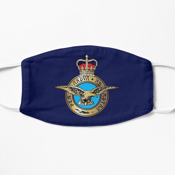 Royal Air Force Badge. On Navy. Flat Mask