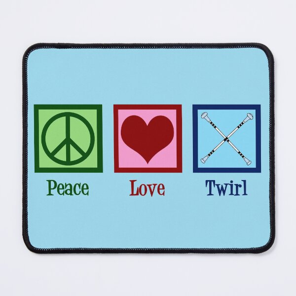 Item preview, Peace Love Twirl | Baton Twirling designed and sold by Epic Love Designs.