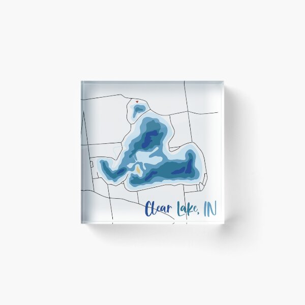Item preview, Clear Lake Map designed and sold by jencbaker.