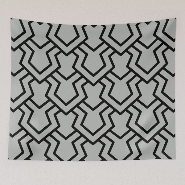 Item preview, Gray and Black Tessellation Line Pattern 5 Coordinates w/ 2022 Popular Color Behr Lunar Surface N460-3 designed and sold by ColorOfTheYears.