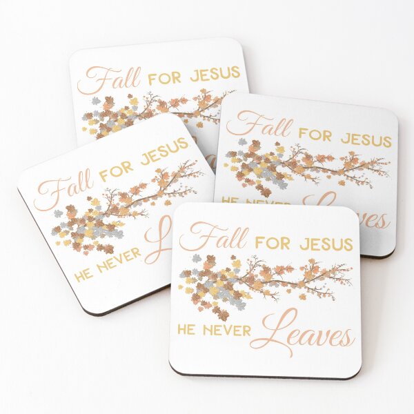 Item preview, Fall for Jesus He Never Leaves Autumn Christian Design designed and sold by ShowMePrints.