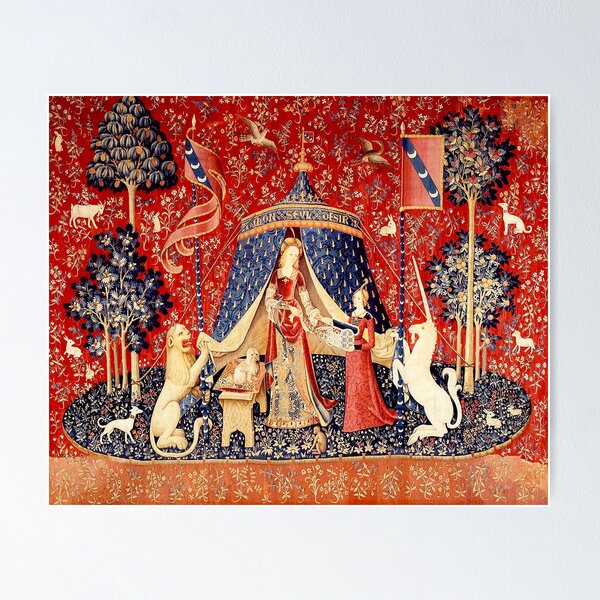 Aperçu de l'œuvre La Dame et la Licorne : La Dame à la licorne - Tapisserie médiévale de la Licorne créée et vendue par MagicStrawberry.