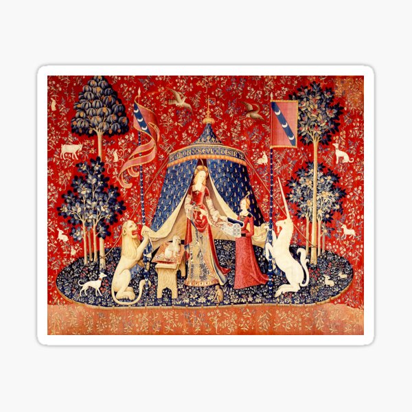 Item preview, The Lady and the Unicorn: La Dame à la licorne - Medieval Unicorn Tapestry designed and sold by MagicStrawberry.