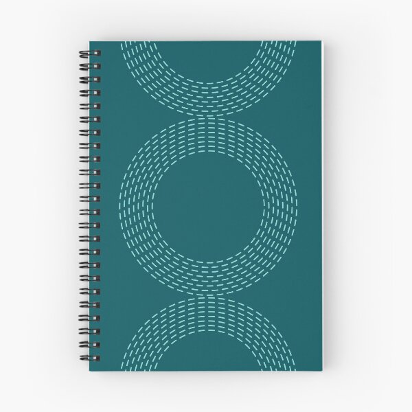 Item preview, Dark Teal Blue Minimalist  Abstract Geometric Pattern - Dashed Circles designed and sold by thelustrous.