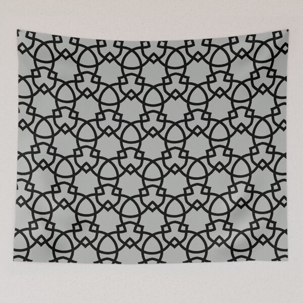 Item preview, Gray and Black Tessellation Line Pattern 28 Coordinates w/ 2022 Popular Color Behr Lunar Surface N460-3 designed and sold by ColorOfTheYears.
