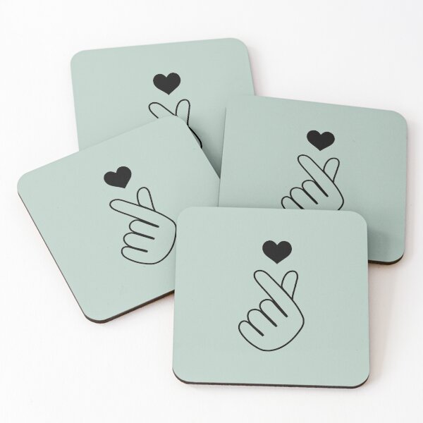 Item preview, KPOP Finger Heart Symbol - Pastel Green designed and sold by thelustrous.