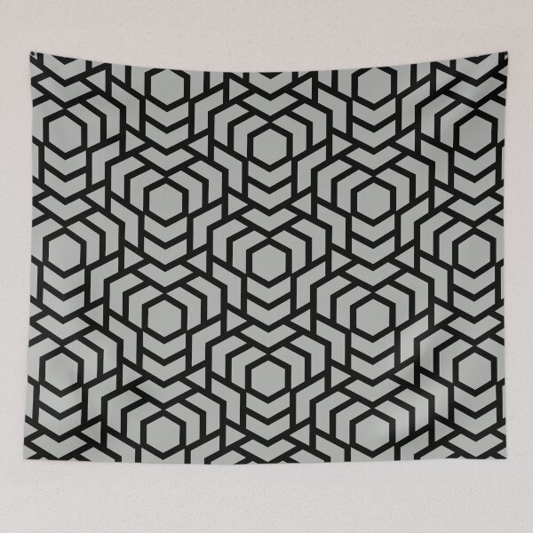 Item preview, Gray and Black Tessellation Line Pattern 38 Coordinates w/ 2022 Popular Color Behr Lunar Surface N460-3 designed and sold by ColorOfTheYears.