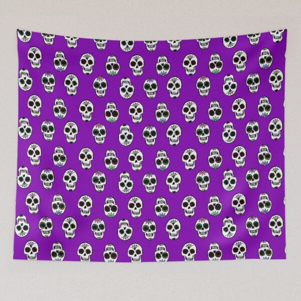 Item preview, Purple Halloween Sugar Skull Pattern  designed and sold by Julie Erin Designs.