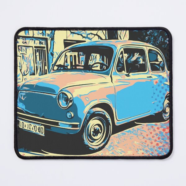 Item preview, Little Blue City Car, Old School Retro Tiny Car designed and sold by D-Spot Shop.