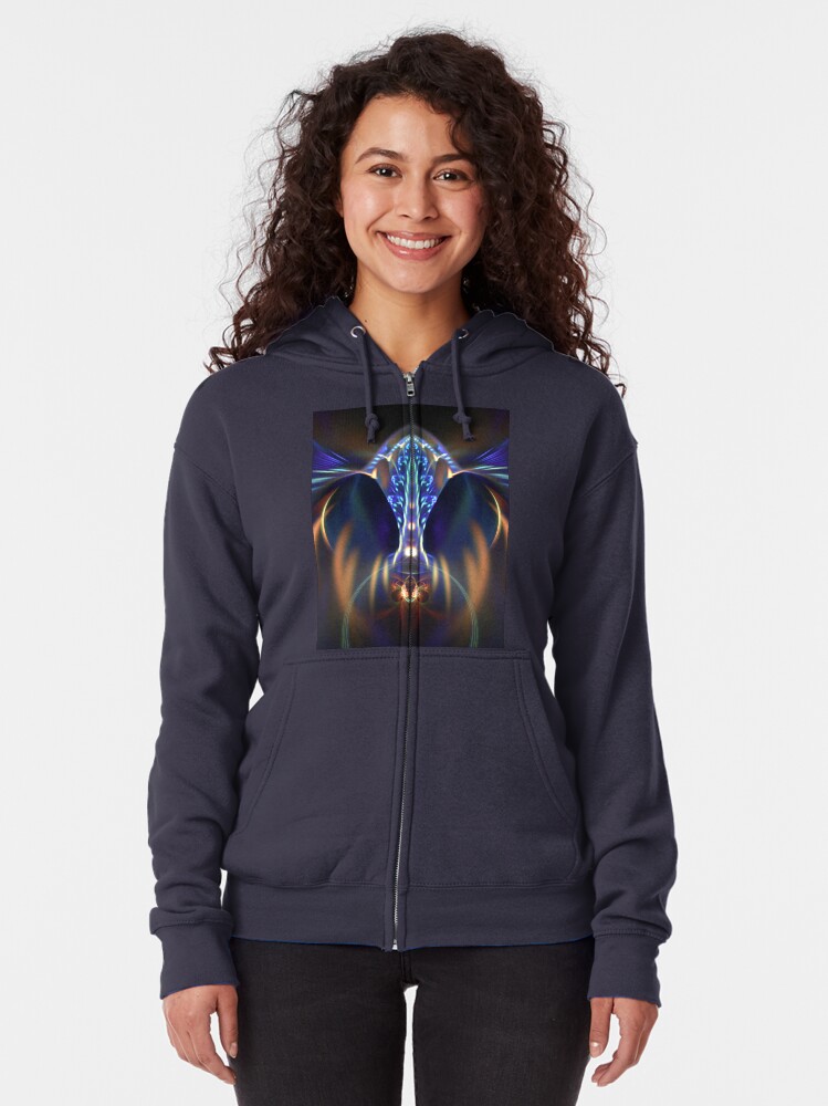 Alternate view of Extraterrestrial life #fractal art Zipped Hoodie