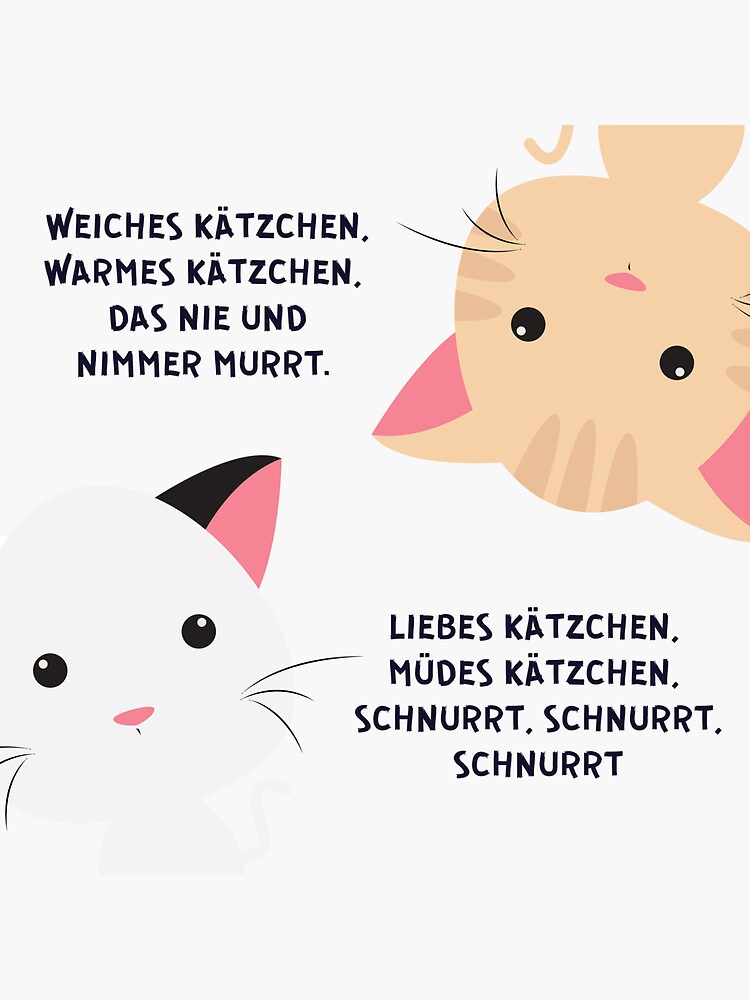 "TBBT Sheldon Soft Kitty German Language" Sticker for Sale by