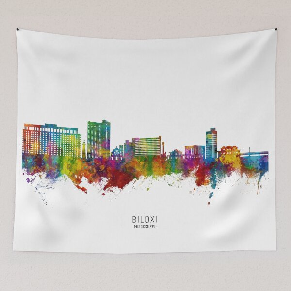 Item preview, Biloxi Mississippi Skyline designed and sold by ArtPrints.