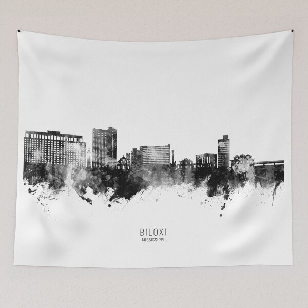Item preview, Biloxi Mississippi Skyline designed and sold by ArtPrints.