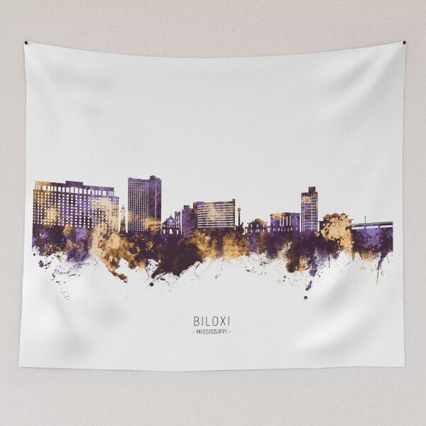Item preview, Biloxi Mississippi Skyline designed and sold by ArtPrints.
