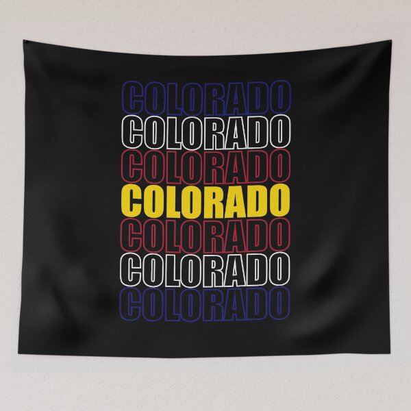 Item preview, Colorado Text Flag on Black designed and sold by that5280lady.