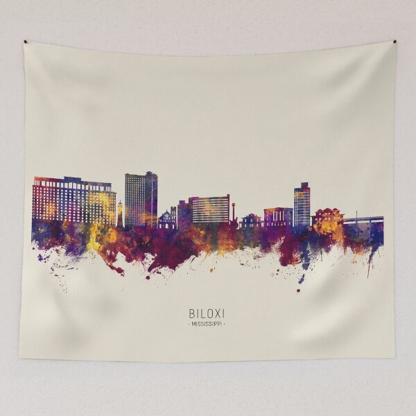 Item preview, Biloxi Mississippi Skyline designed and sold by ArtPrints.