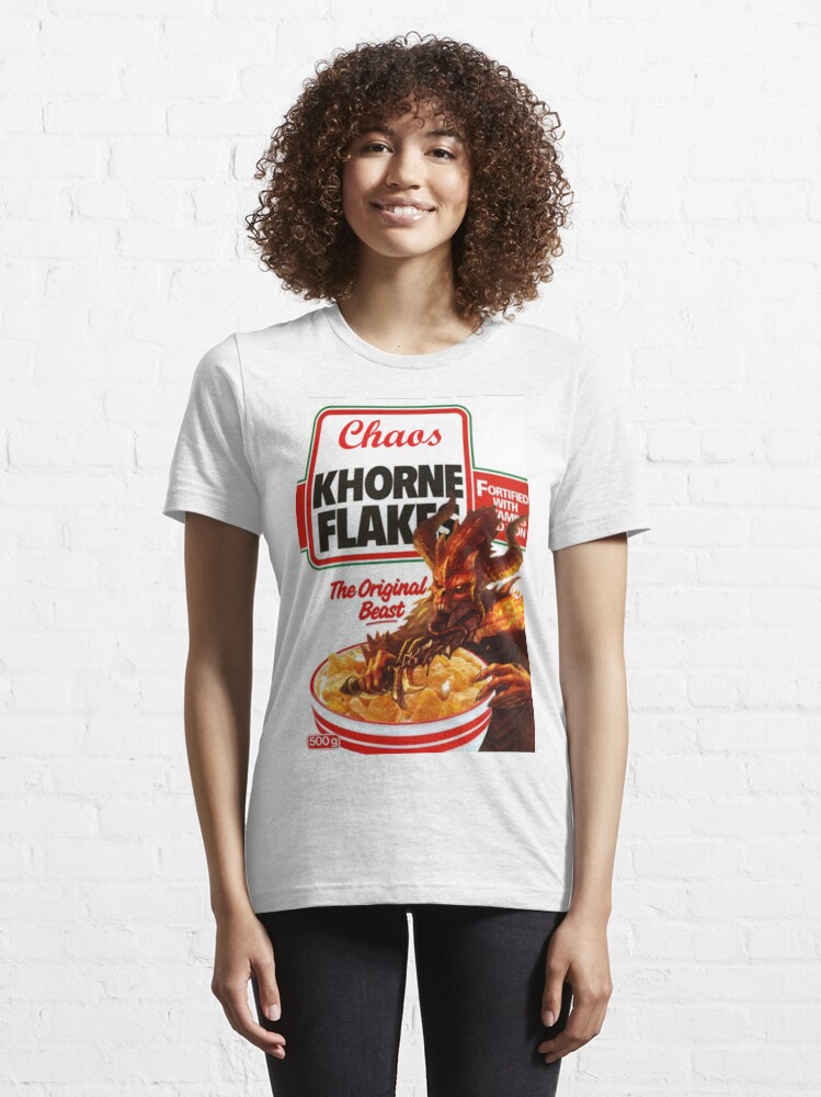 Alternate view of CHAOS KHORNE FLAKES Essential T-Shirt