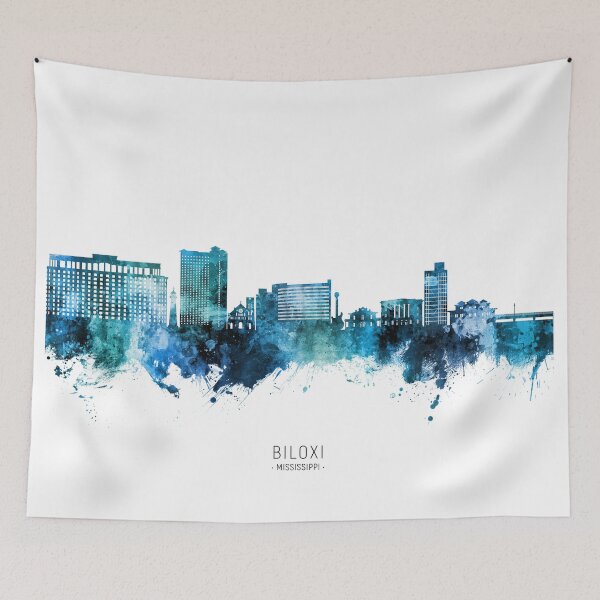 Item preview, Biloxi Mississippi Skyline designed and sold by ArtPrints.