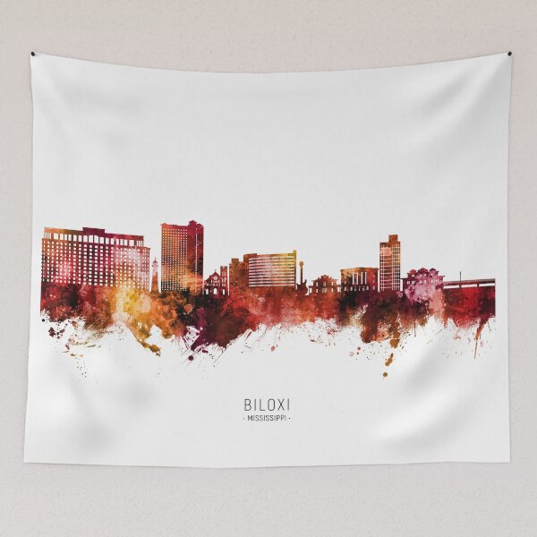 Item preview, Biloxi Mississippi Skyline designed and sold by ArtPrints.