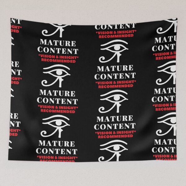 Item preview, S.O.I.L Signs- Mature Content White and Red on  Black 4500 designed and sold by TheSignsofSOIL.