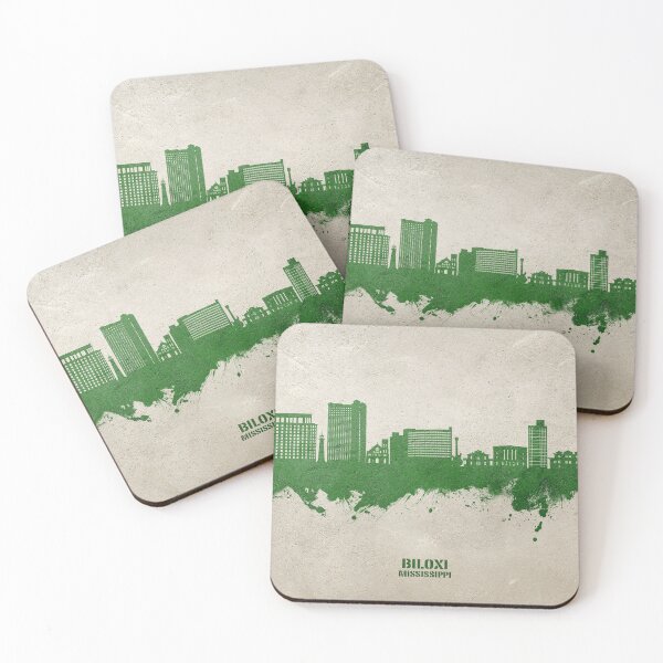 Item preview, Biloxi Mississippi Skyline designed and sold by ArtPrints.