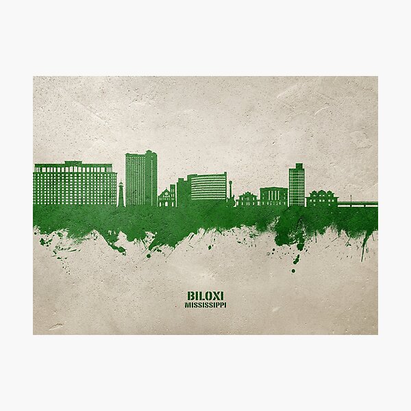 Item preview, Biloxi Mississippi Skyline designed and sold by ArtPrints.