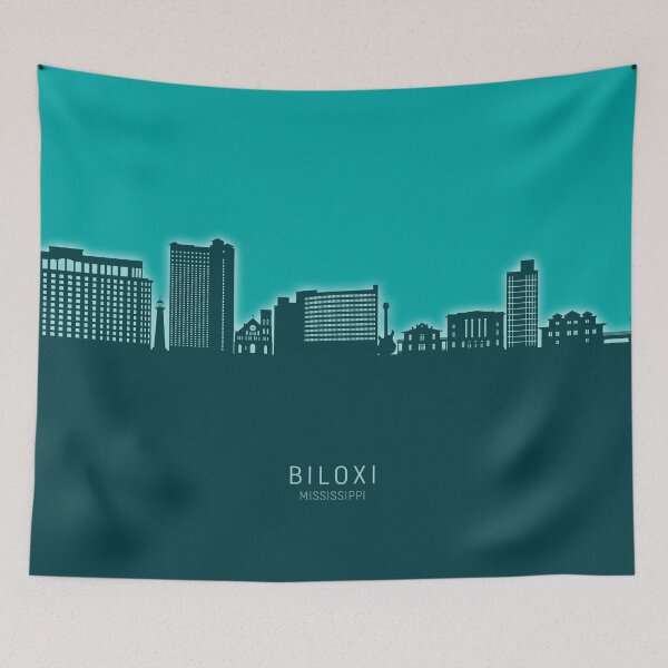 Item preview, Biloxi Mississippi Skyline designed and sold by ArtPrints.